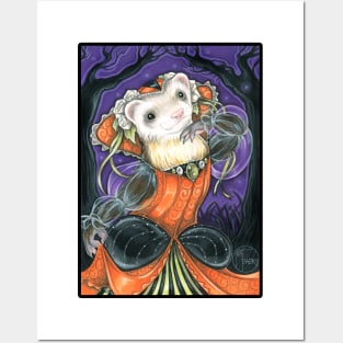 Ferret Halloween Princess - Ferret Posters and Art